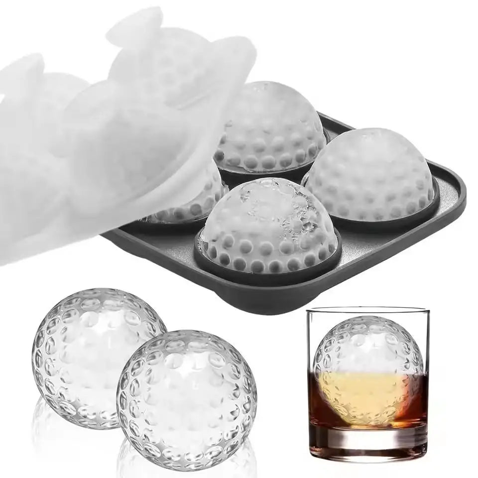 Diamond-shaped crystal ball ice mold, large spherical silicone round ice mold, fun shaped ice cube tray with transparent funnel-