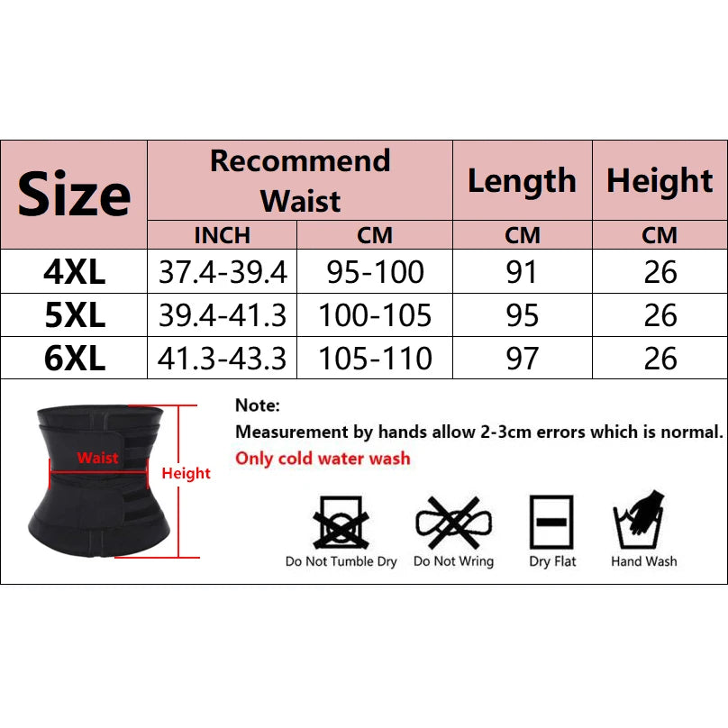 Waist Trainer Plus Size for Women Sports Girdle Corset Slimming Belly Body Shaper Sweat Trimmer Belt Slimmer Weight Loss Belts