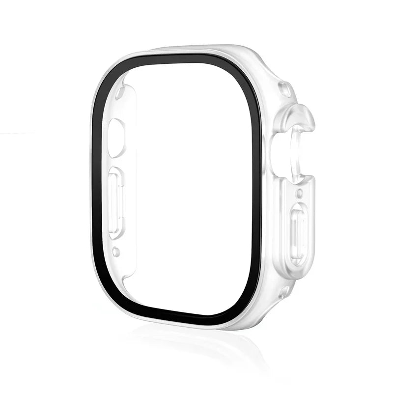 Glass+case For Apple Watch Ultra 49mm PC Bumper+Screen Protector Tempered luxury box Cover for apple watch ultra 2 Accessories