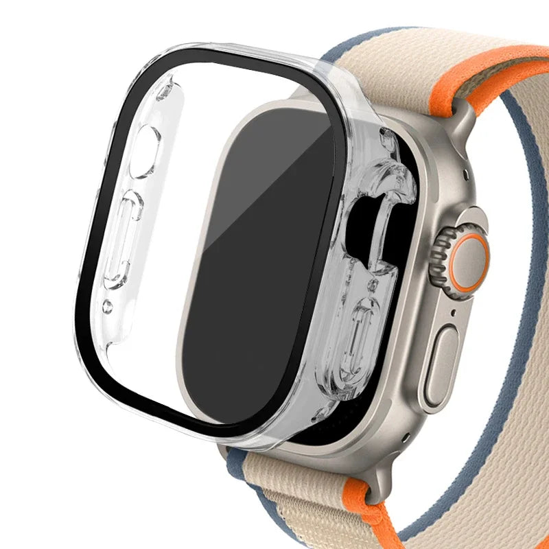 Glass+ Cover For Apple Watch case Ultra 2 49mm smartwatch Bumper+Screen Protector Tempered iwatch series apple watch Accessories