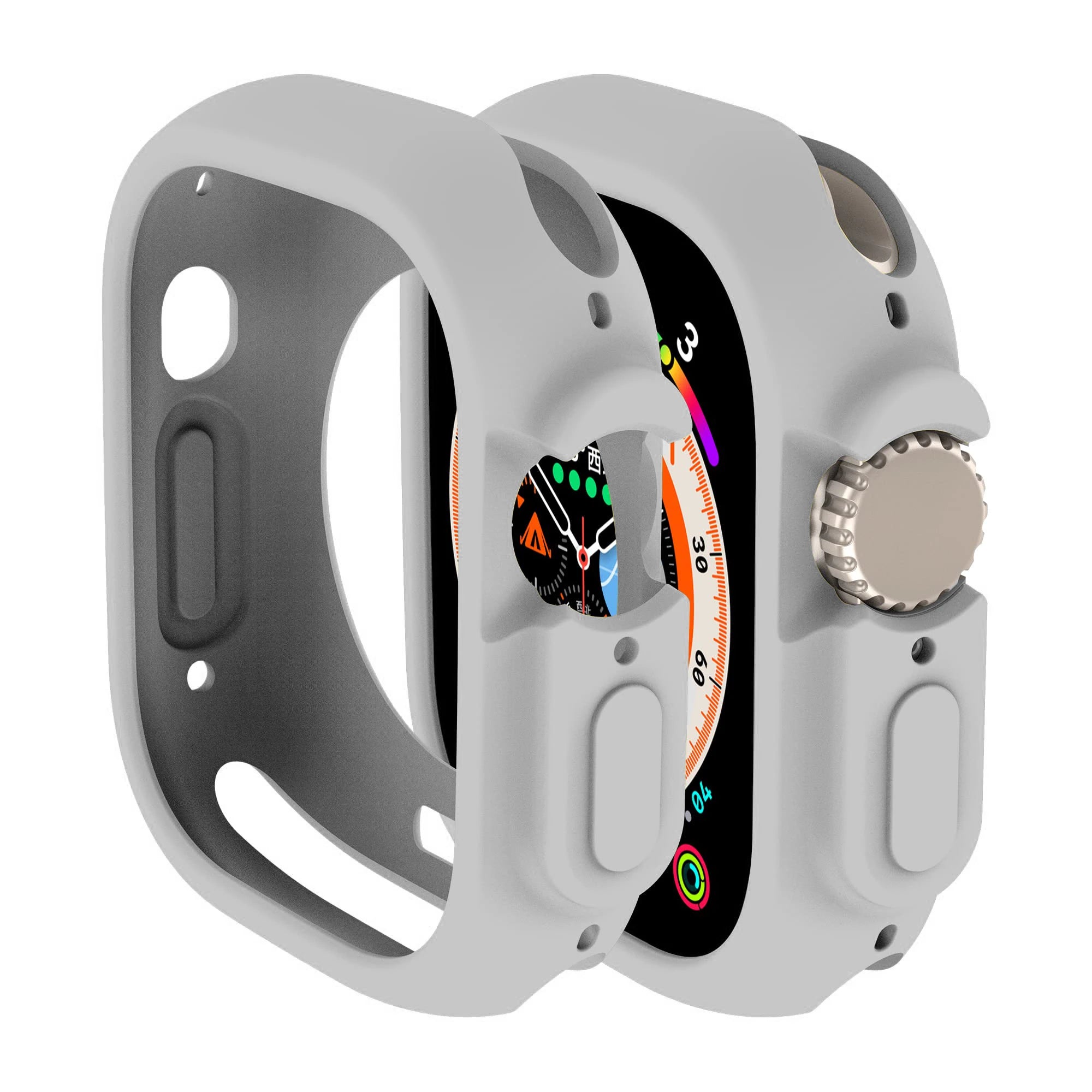 Soft Silicone Cover for Apple Watch Ultra2 49mm All-Round Bumper Scratch-Resistant Protective TPU case for apple watch ultra3 49