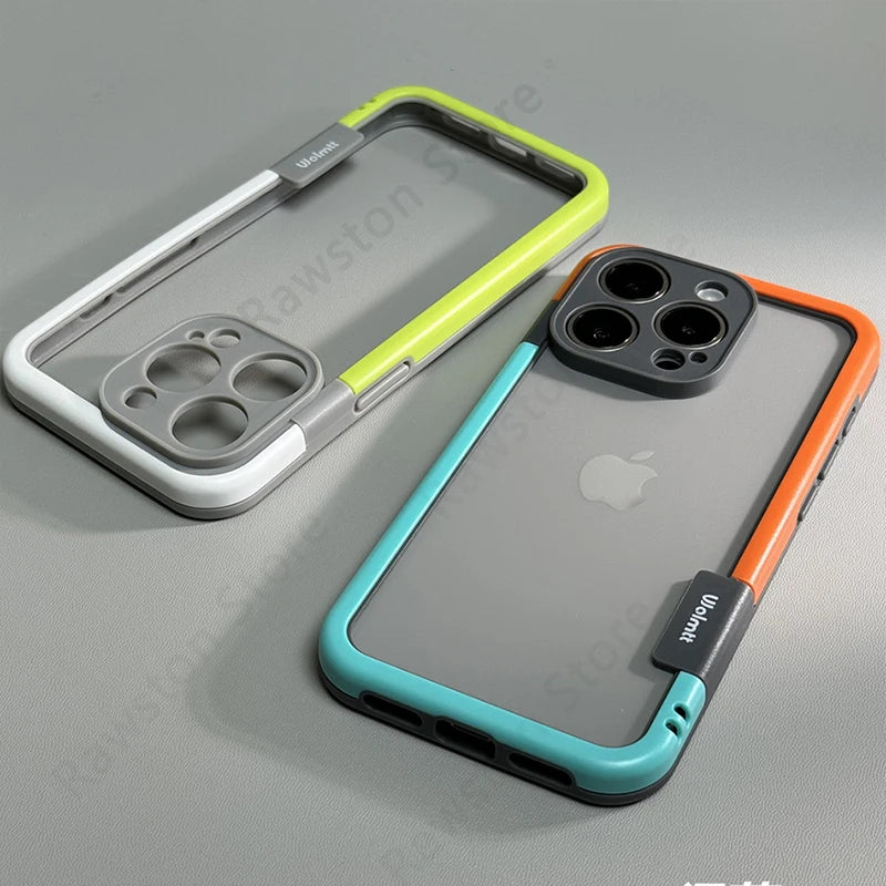 Shockproof Soft Silicone Frame Phone Case for iPhone 17 Pro Max 13 14 15 16 Plus NoBack Heat Dissipation Protection Bumper Cover