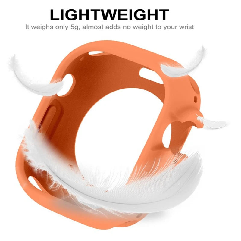 Soft Silicone Cover for Apple Watch Ultra2 49mm All-Round Bumper Scratch-Resistant Protective TPU case for apple watch ultra3 49