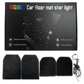 4PCS/SET RGB Fiber Optic Twinkle Stars Car Mats WaterProof Star Light USB Car LED Rugs APP Control Decoration Atmosphere Light