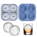 Diamond-shaped crystal ball ice mold, large spherical silicone round ice mold, fun shaped ice cube tray with transparent funnel-