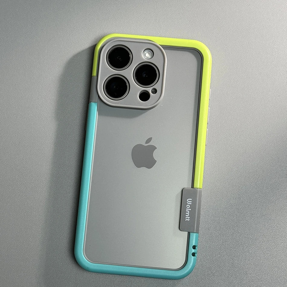 Shockproof Soft Silicone Frame Phone Case for iPhone 17 Pro Max 13 14 15 16 Plus NoBack Heat Dissipation Protection Bumper Cover
