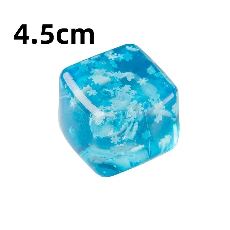 3/4.5/5.5CM Squishy Snowflake Ice Cubes Slow Rising Sensory Fidget Toy Soft Ice Cubes Stress Relief Squeeze Toy Hand Exercise