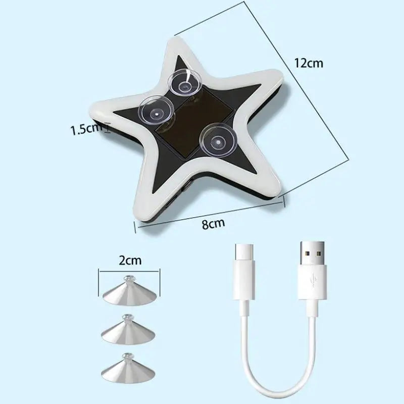 Solar Star LED Light Kit 16 LEDs for Car Triangular Rear Window Nighttime Road Safety and Aesthetics