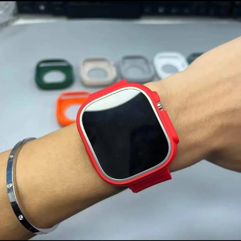 Soft Silicone Cover for Apple Watch Ultra2 49mm All-Round Bumper Scratch-Resistant Protective TPU case for apple watch ultra3 49