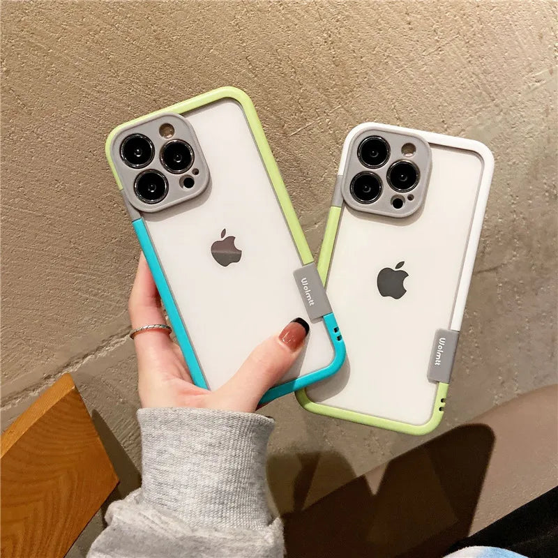 Shockproof Soft Silicone Frame Phone Case for iPhone 17 Pro Max 13 14 15 16 Plus NoBack Heat Dissipation Protection Bumper Cover