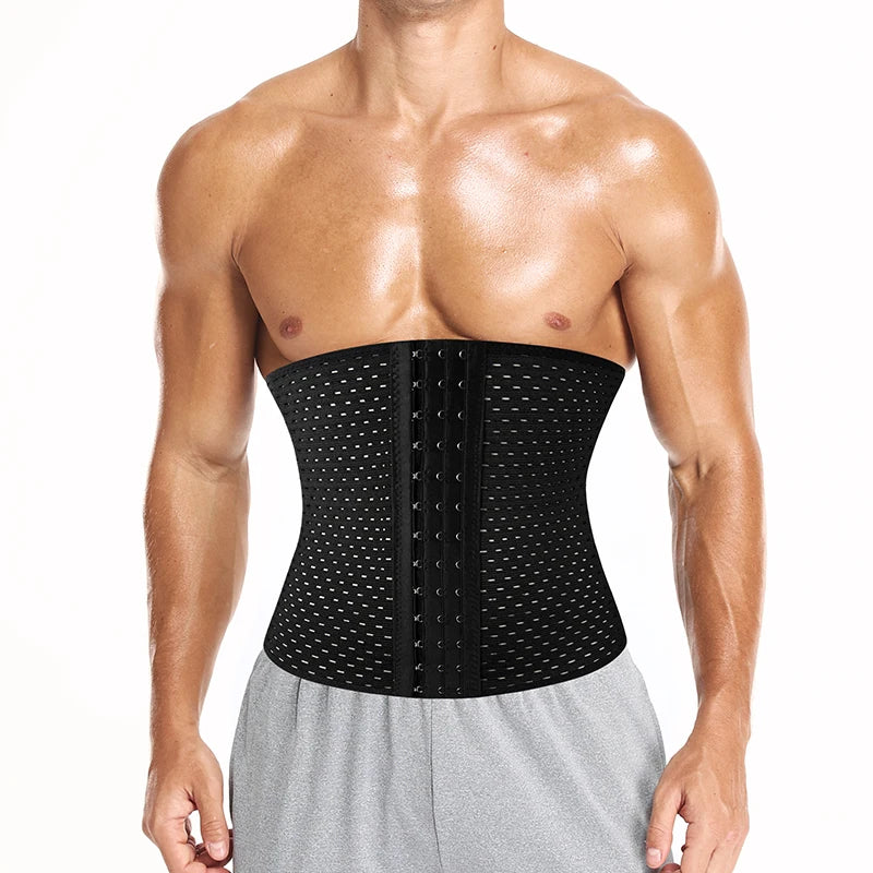 Waist Trainer for Men Sweat Belt Sauna Trimmer Stomach Wraps Workout Body Shaper Band Waist Cincher Corset Belly Strap Shapewear