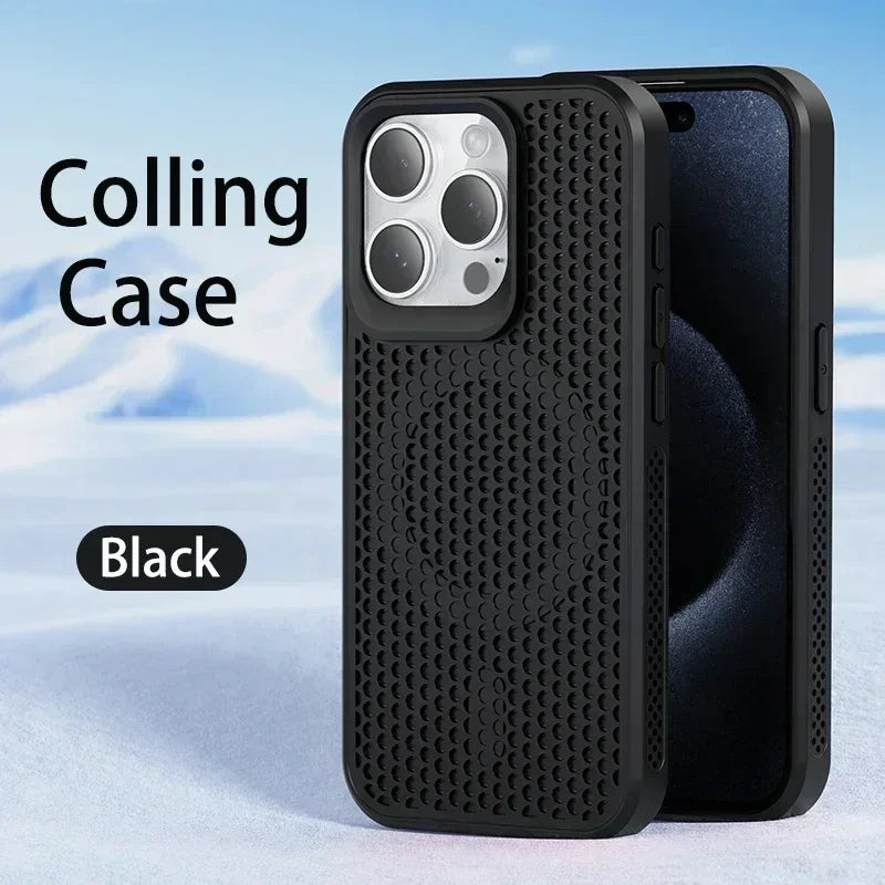 Cooling Heat Dissipation Phone Case For iPhone 17 18 16 15 14 13 12 11 Pro Max Breathable Hard Back Magnetic Cover For Magsafe