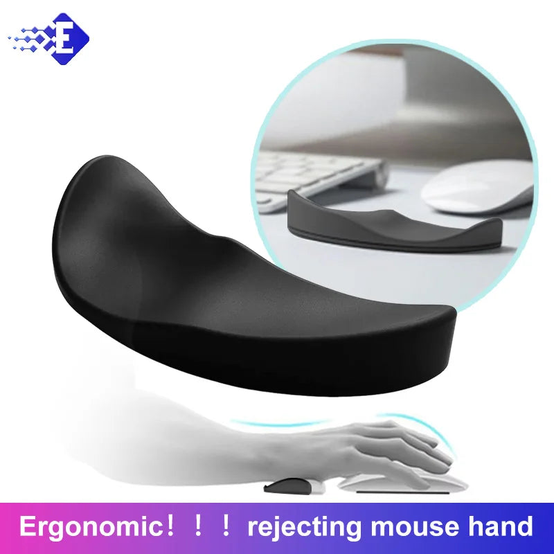 Ergonomic Silicone Mouse Pad Skin Friendly Anti Slip Streamlined Wrist Guard Pad Supports Computer Office Gaming PC Computer