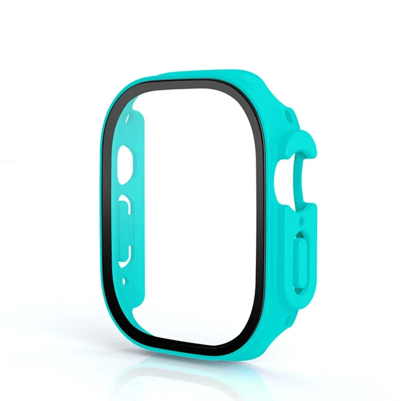 Glass+case For Apple Watch Ultra 49mm PC Bumper+Screen Protector Tempered luxury box Cover for apple watch ultra 2 Accessories