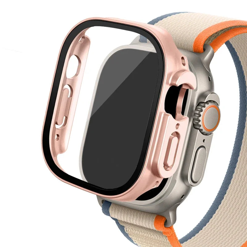 Glass+ Cover For Apple Watch case Ultra 2 49mm smartwatch Bumper+Screen Protector Tempered iwatch series apple watch Accessories