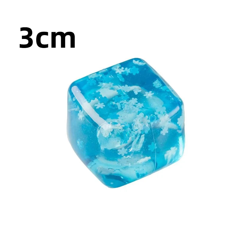 3/4.5/5.5CM Squishy Snowflake Ice Cubes Slow Rising Sensory Fidget Toy Soft Ice Cubes Stress Relief Squeeze Toy Hand Exercise