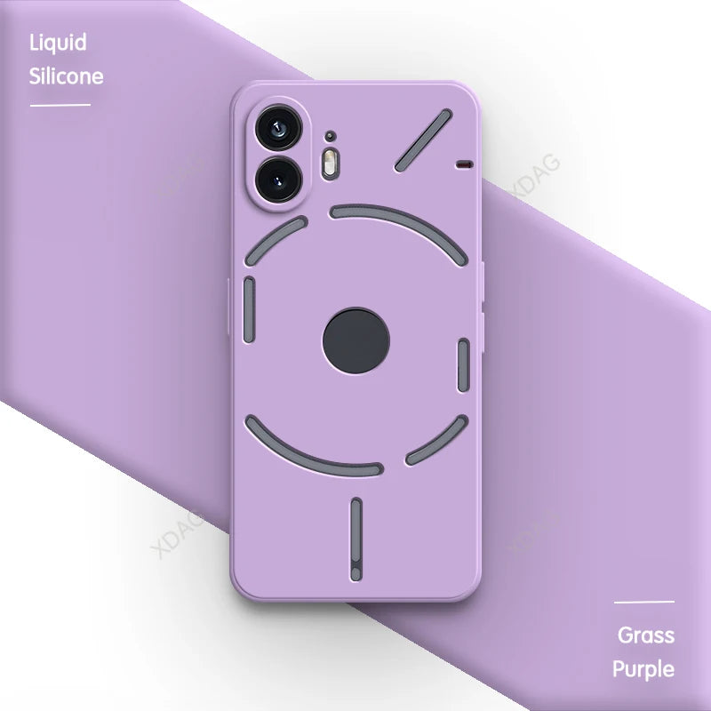Phone Case for Nothing Phone (2) 2 Two Phone2 6.7" A065 Soft Square Liquid Silicone Internal Flocking Lens Protection Back Cover