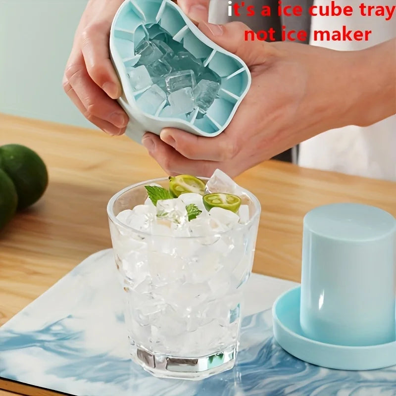 Silicone Cube of Ice Mold Makes Ice Easily And Creates Perfectly Shaped Ice Cubes Household Kitchen Refrigerator Additions