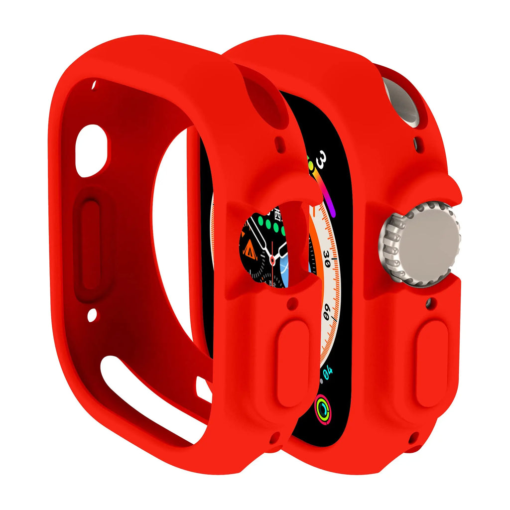 Soft Silicone Cover for Apple Watch Ultra2 49mm All-Round Bumper Scratch-Resistant Protective TPU case for apple watch ultra3 49