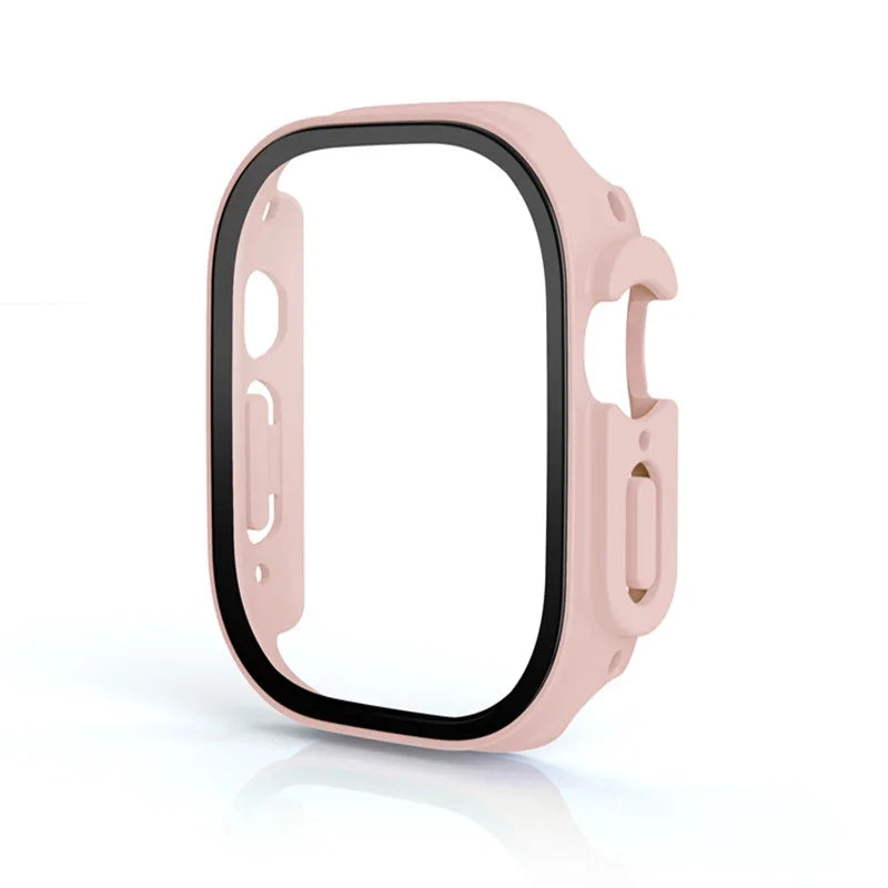 Glass+case For Apple Watch Ultra 49mm PC Bumper+Screen Protector Tempered luxury box Cover for apple watch ultra 2 Accessories