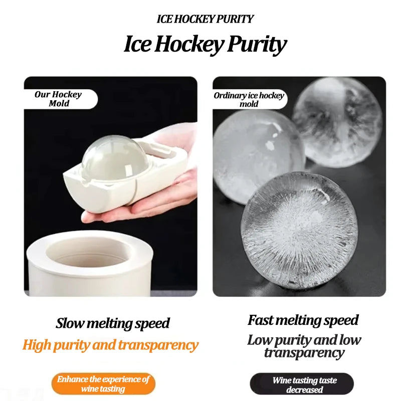 Silicone Anti-melting Ice Ball Mold Summer Clear Ice Cube Trays for Whiskey Cocktails Juice No Bubbles DIY Ice Ball Maker