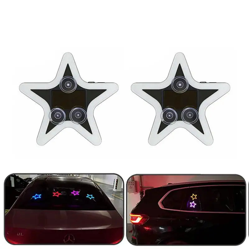 Solar Star LED Light Kit 16 LEDs for Car Triangular Rear Window Nighttime Road Safety and Aesthetics
