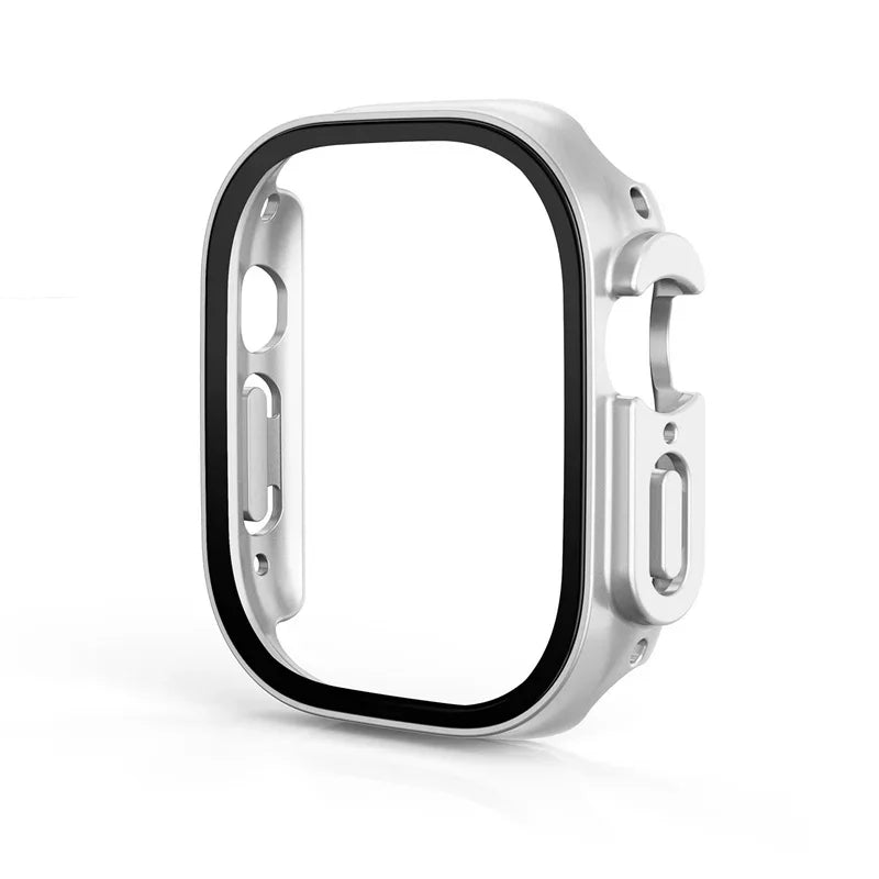 Glass+case For Apple Watch Ultra 49mm PC Bumper+Screen Protector Tempered luxury box Cover for apple watch ultra 2 Accessories