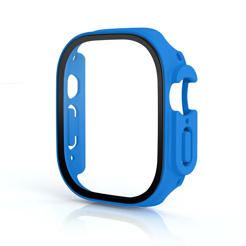 Glass+case For Apple Watch Ultra 49mm PC Bumper+Screen Protector Tempered luxury box Cover for apple watch ultra 2 Accessories
