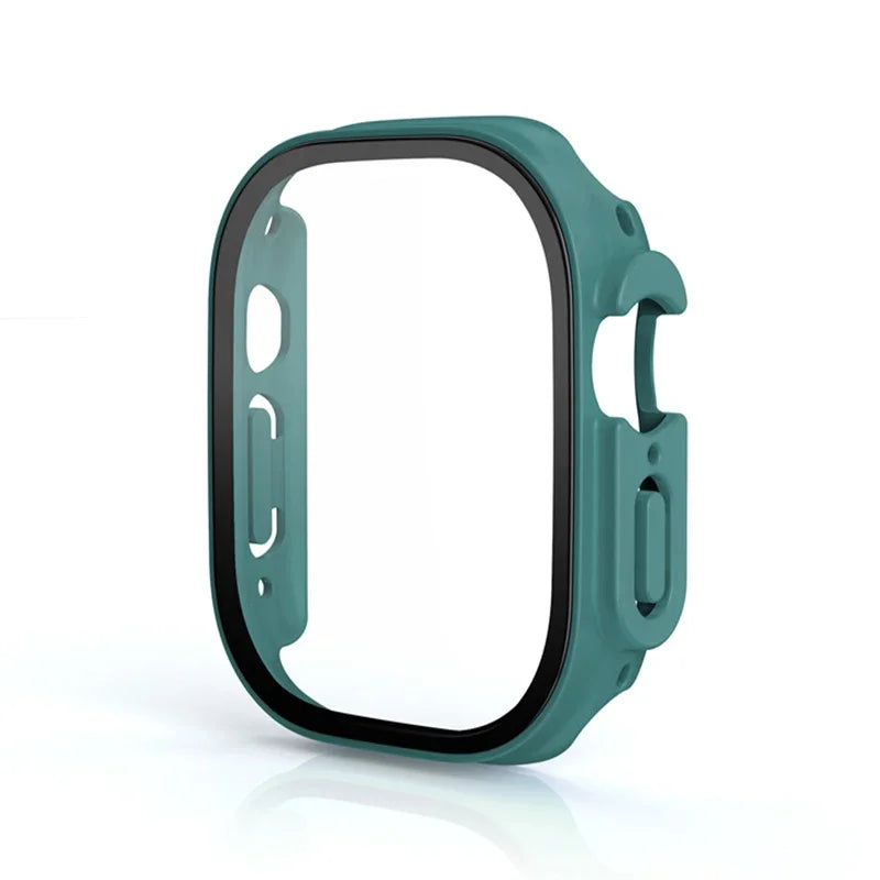 Glass+case For Apple Watch Ultra 49mm PC Bumper+Screen Protector Tempered luxury box Cover for apple watch ultra 2 Accessories