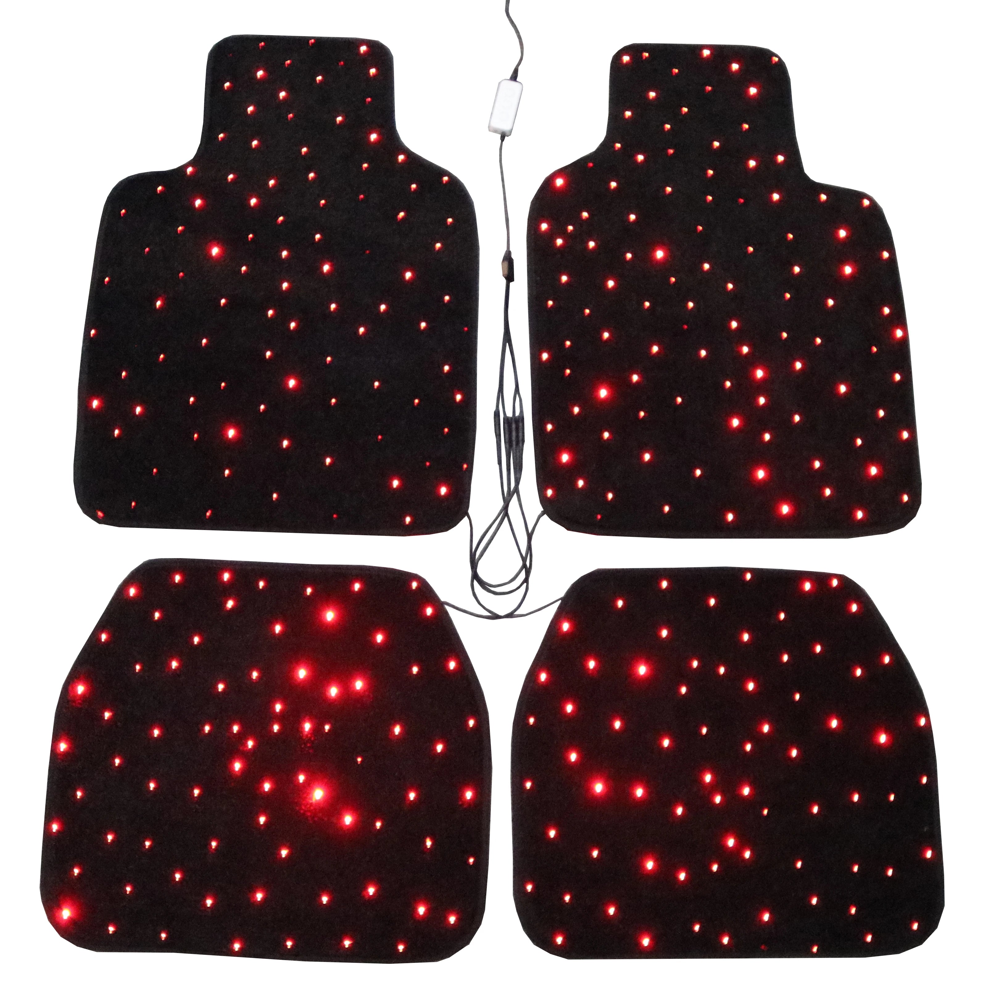 Fiber Optic Twinkle Stars Car Mats WaterProof Star Light Car LED Rugs With APP Remote Control Light Effect