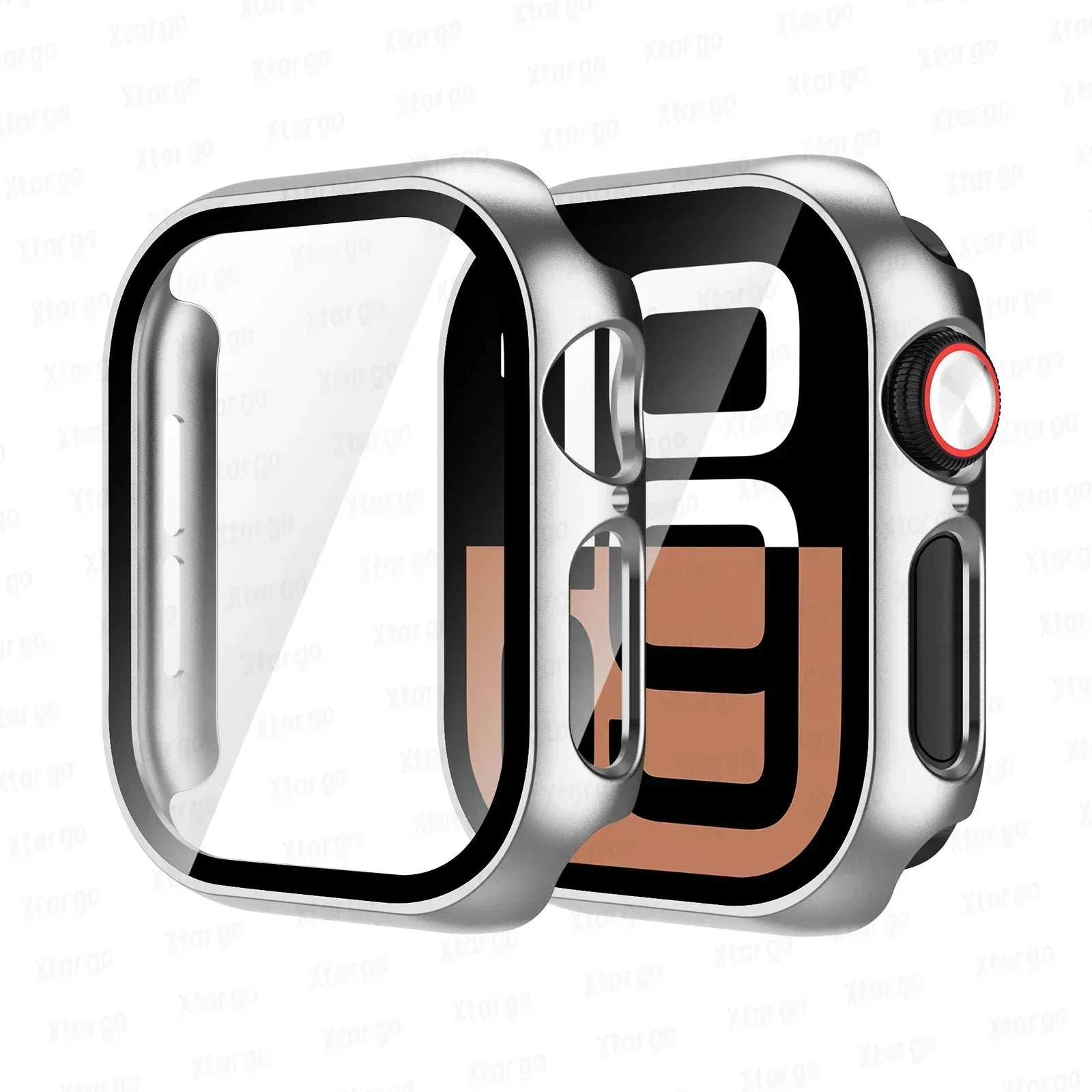 Tempered Glass+Case for Apple Watch Series 10 42mm 46mm Matte PC Bumper Screen Protector for Apple Watch Accessories Series 10