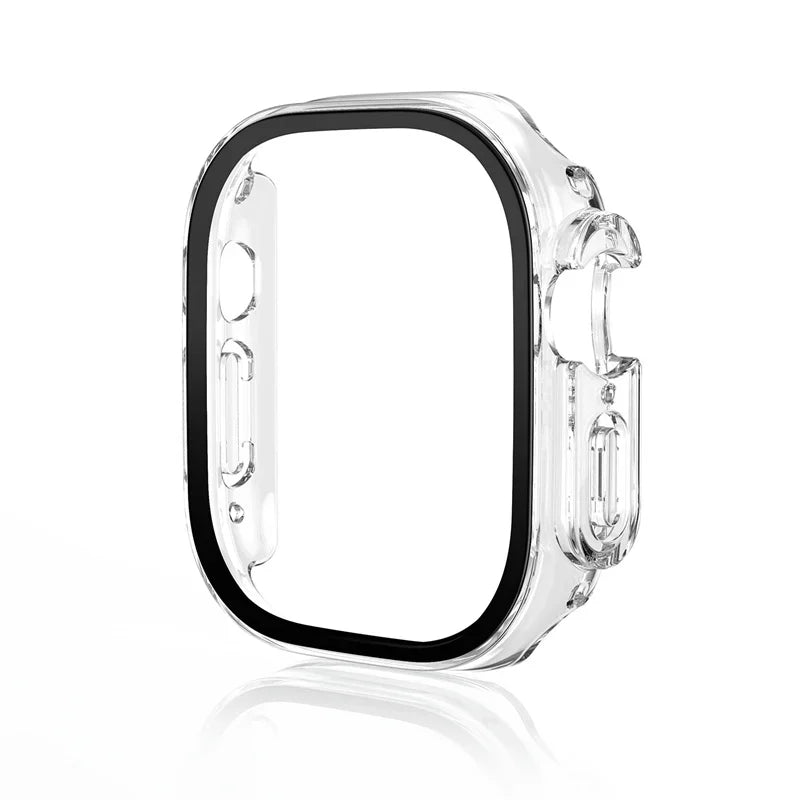 Glass+case For Apple Watch Ultra 49mm PC Bumper+Screen Protector Tempered luxury box Cover for apple watch ultra 2 Accessories