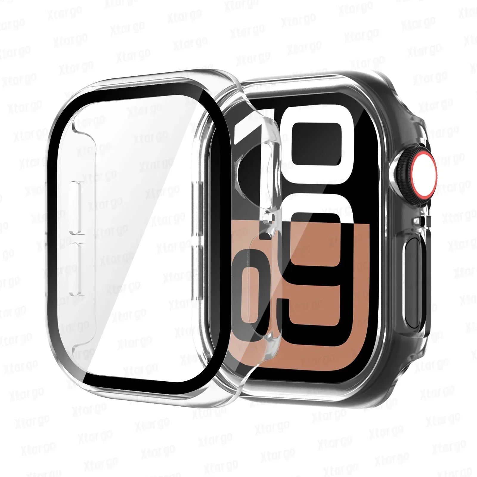 Tempered Glass+Case for Apple Watch Series 10 42mm 46mm Matte PC Bumper Screen Protector for Apple Watch Accessories Series 10