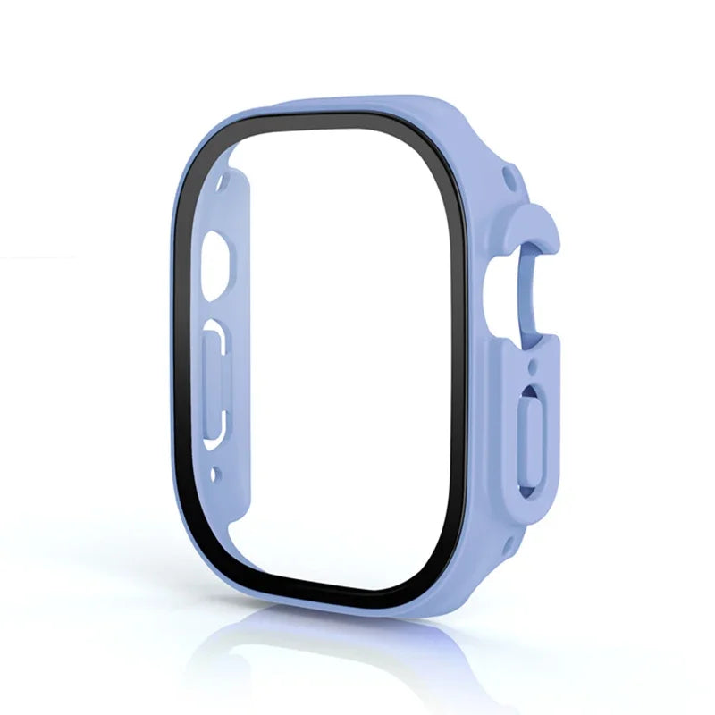 Glass+case For Apple Watch Ultra 49mm PC Bumper+Screen Protector Tempered luxury box Cover for apple watch ultra 2 Accessories