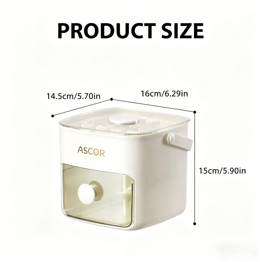 Double Layer Ice Cube Maker Press Ice Ball Mold Ice Tray with Storage Box Refrigerator Homemade DIY Ice Maker for Home Kitchen