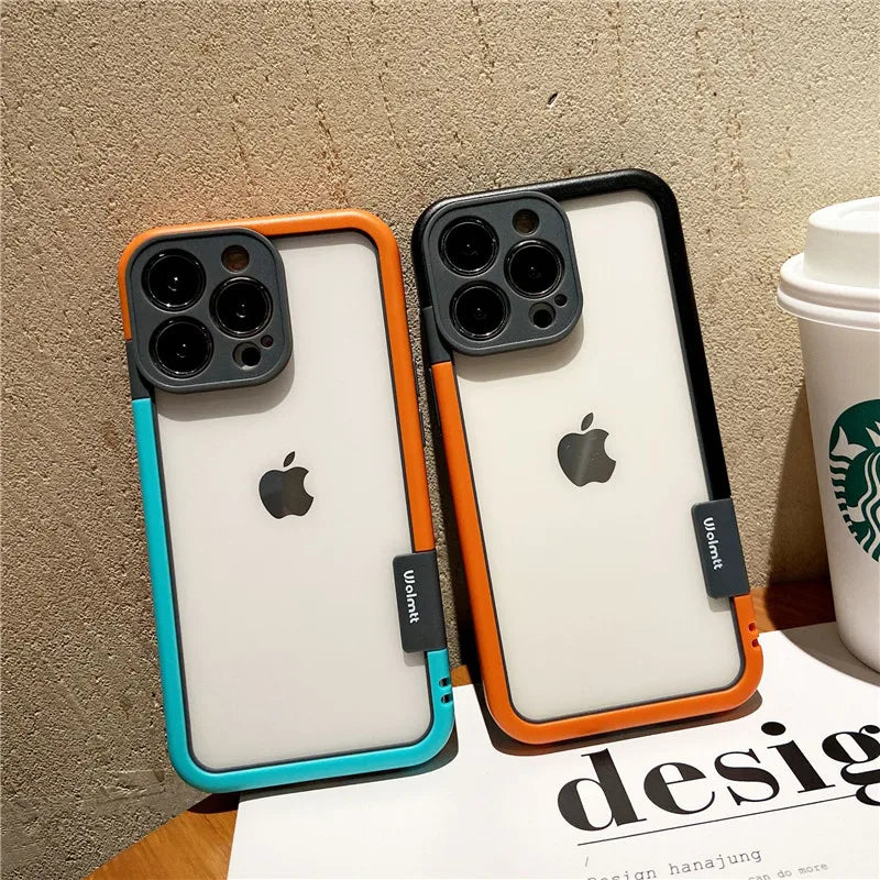 Shockproof Soft Silicone Frame Phone Case for iPhone 17 Pro Max 13 14 15 16 Plus NoBack Heat Dissipation Protection Bumper Cover
