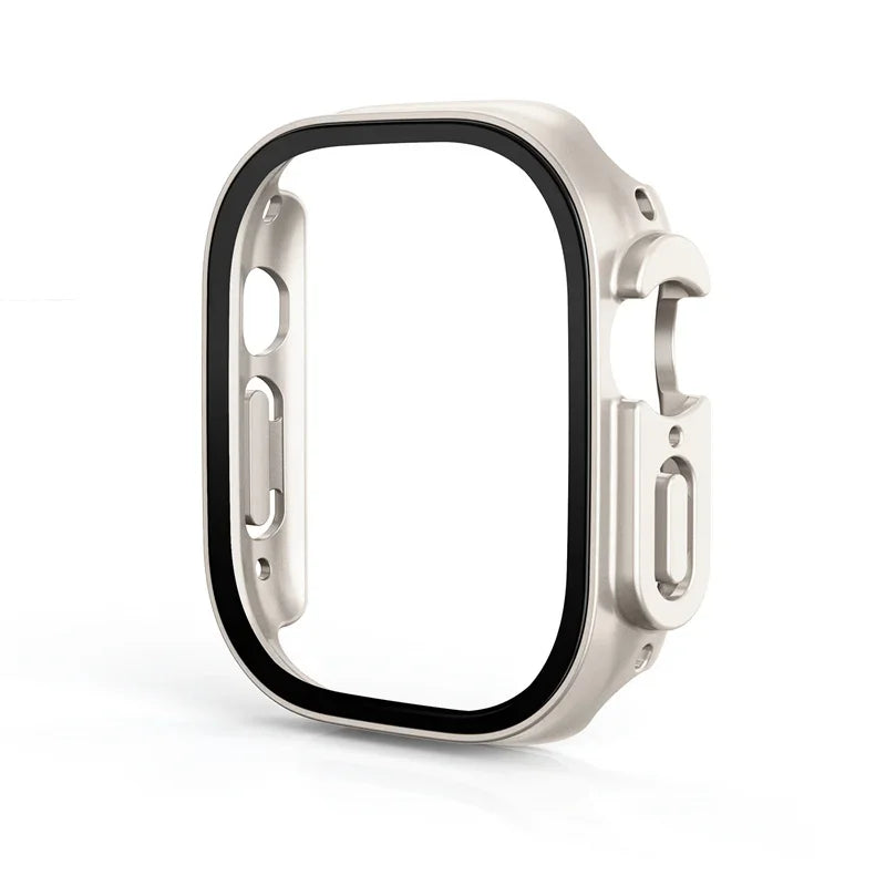 Glass+case For Apple Watch Ultra 49mm PC Bumper+Screen Protector Tempered luxury box Cover for apple watch ultra 2 Accessories