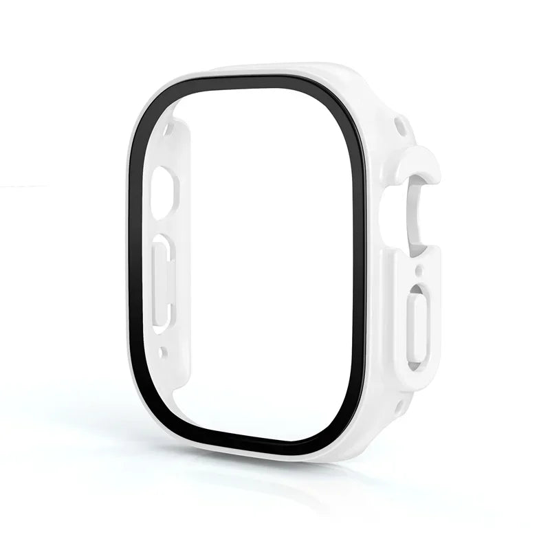 Glass+case For Apple Watch Ultra 49mm PC Bumper+Screen Protector Tempered luxury box Cover for apple watch ultra 2 Accessories