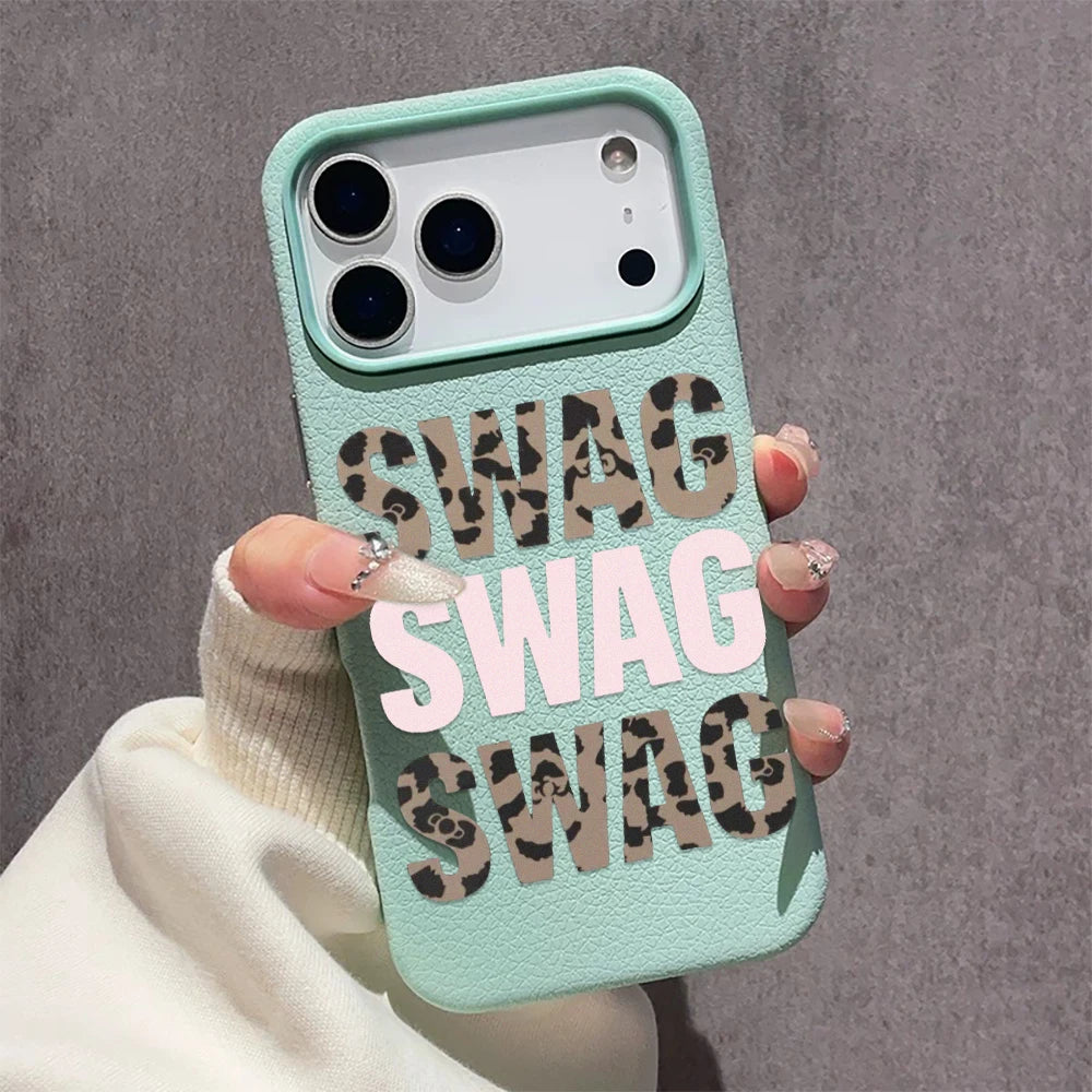 Fashion Leopard Print Swag Silcone Phone Case For IPhone 17 Air 17e 16e 15 14 Plus 13 12 11 Pro Max Protective Soft Cover