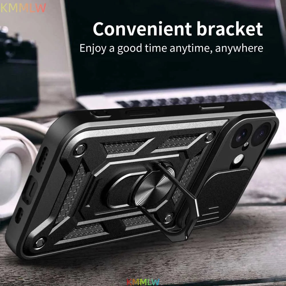 Shockproof Armor Case For iPhone 17 Car Holder Phone Cover for iPhone17 5G Camera Lens Protection Fundas for iPhone17