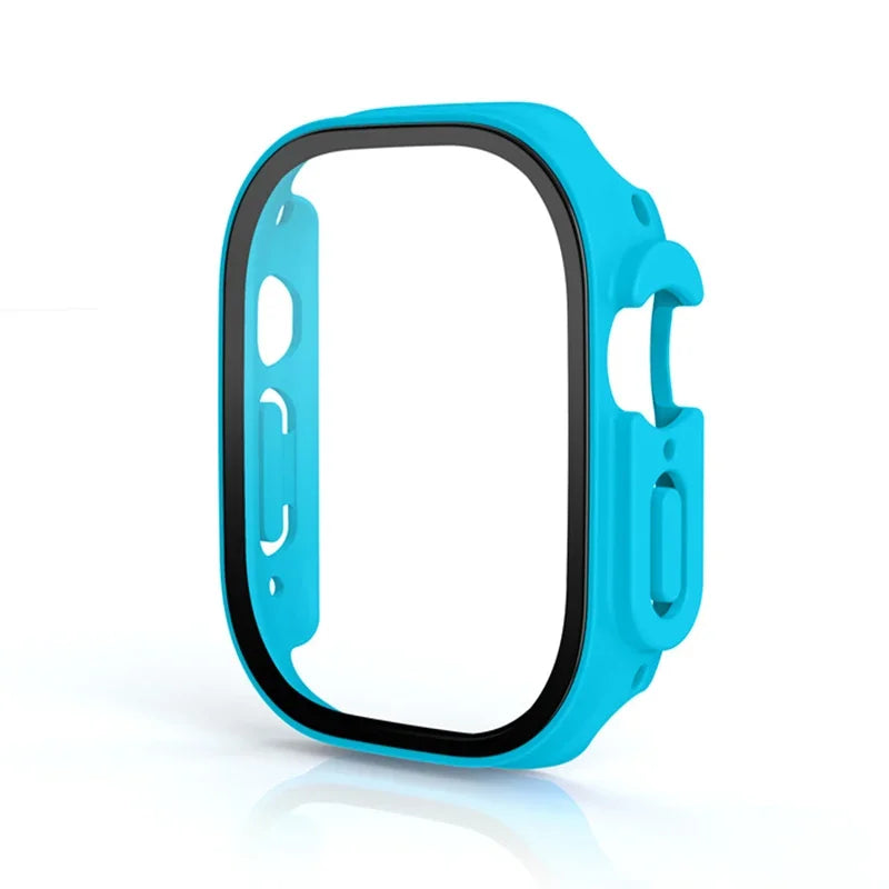 Glass+case For Apple Watch Ultra 49mm PC Bumper+Screen Protector Tempered luxury box Cover for apple watch ultra 2 Accessories