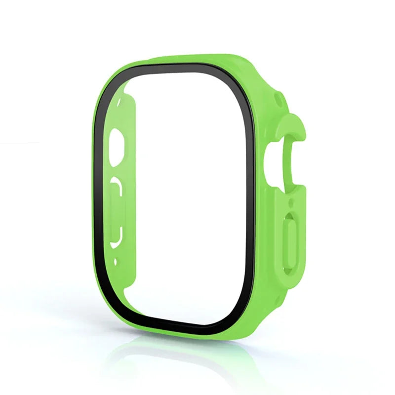 Glass+case For Apple Watch Ultra 49mm PC Bumper+Screen Protector Tempered luxury box Cover for apple watch ultra 2 Accessories