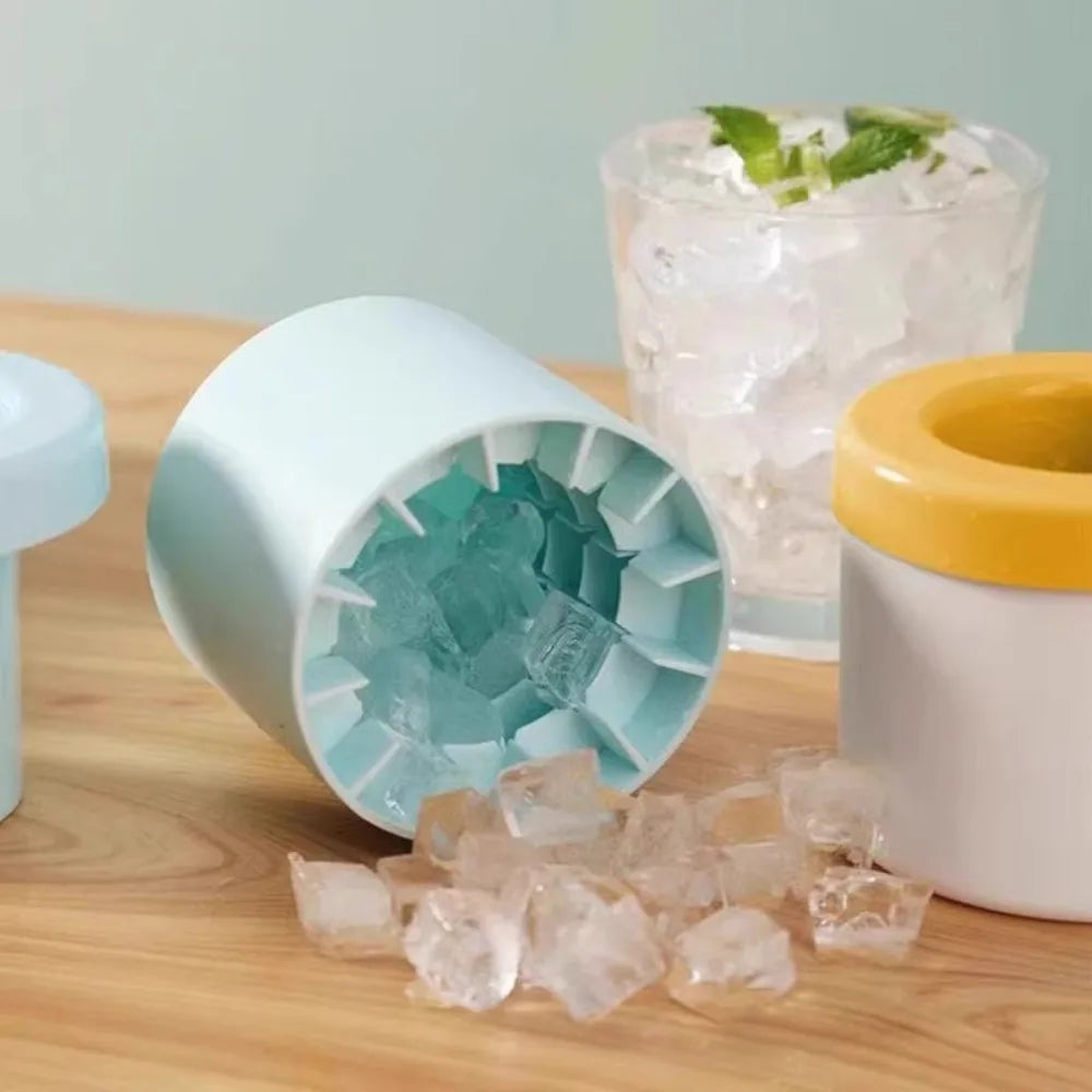 Silicone Ice Cube Mold Round Ice Bucket Summer Homemade DIY Refrigerator Freeze Ice Maker Creative Mold Barware Tools