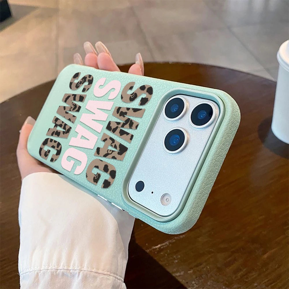 Fashion Leopard Print Swag Silcone Phone Case For IPhone 17 Air 17e 16e 15 14 Plus 13 12 11 Pro Max Protective Soft Cover