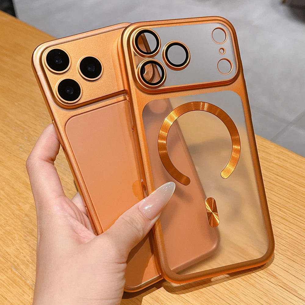 Luxury Matte Translucent Magnetic Phone Case For iPhone 17 Pro Max 17Pro Air Cases For Magsafe Wireless Charging Protector Cover