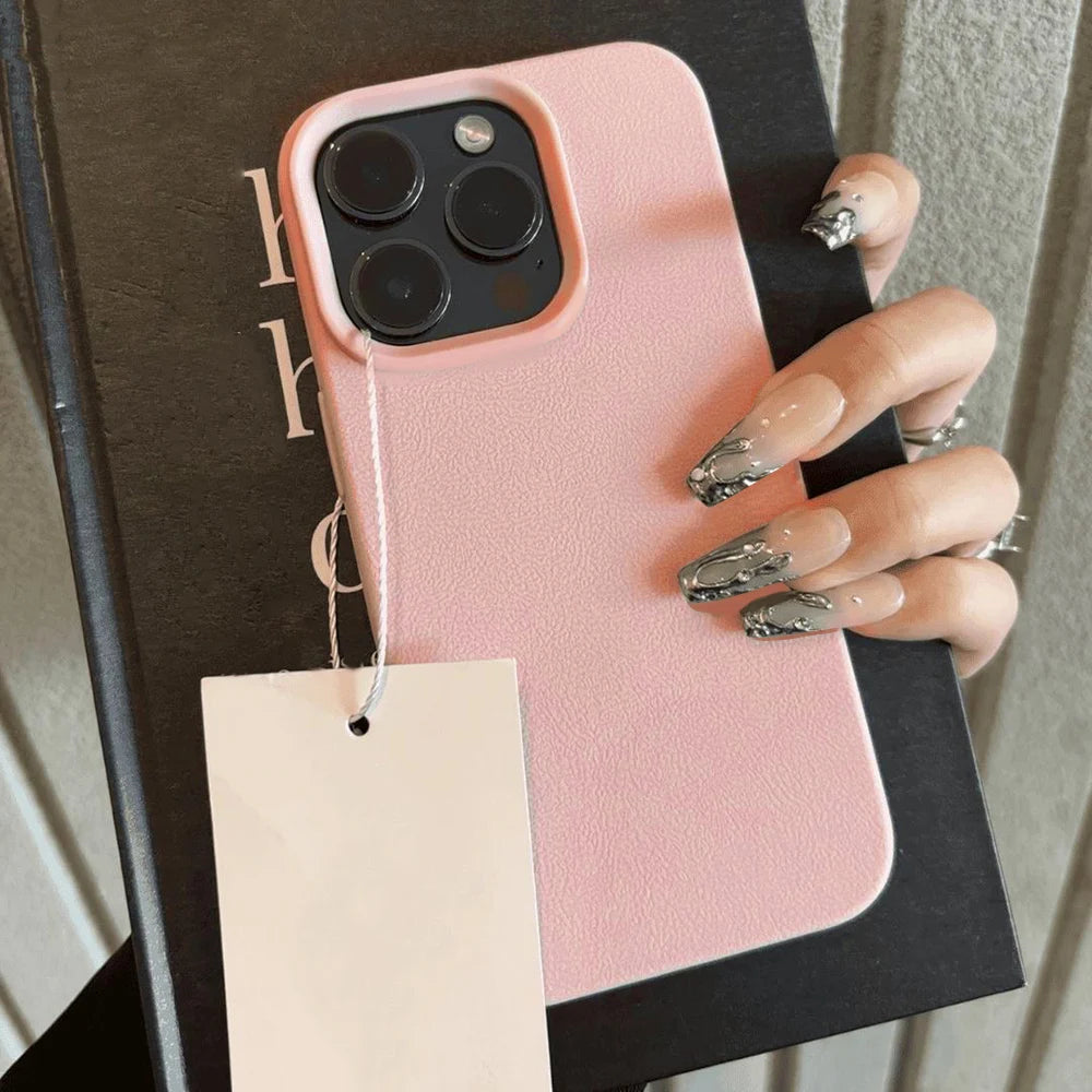 Leather Phone Case For iPhone 17 Pro Max 16 18 Pro Max 13 11 15 14 Plus 12 17 Air 17Promax Shockproof Soft TPU Funda Cover Coque