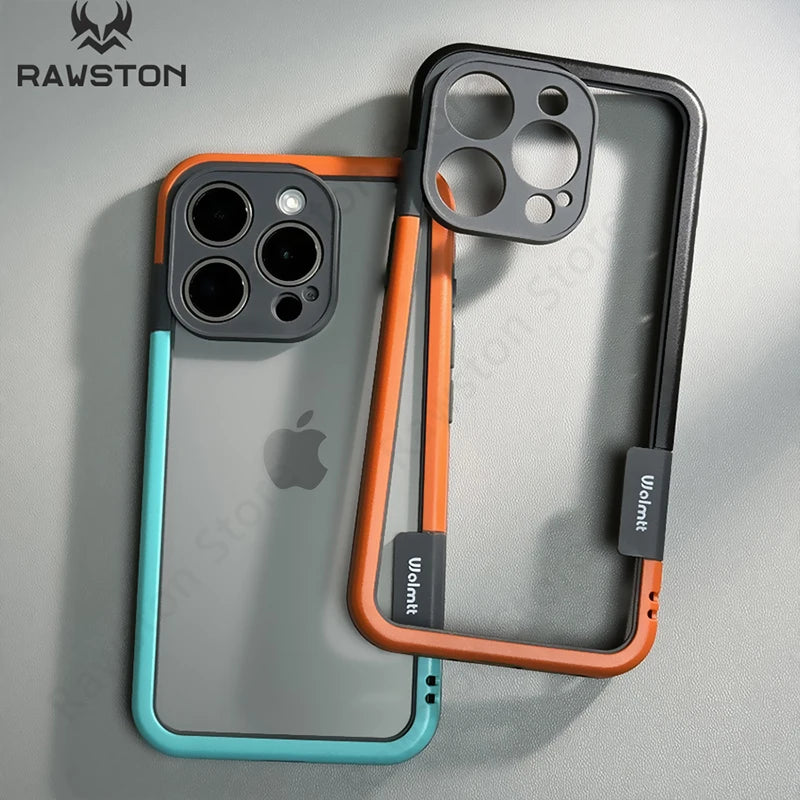 Shockproof Soft Silicone Frame Phone Case for iPhone 17 Pro Max 13 14 15 16 Plus NoBack Heat Dissipation Protection Bumper Cover
