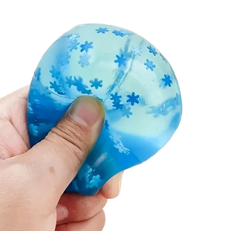 3/4.5/5.5CM Squishy Snowflake Ice Cubes Slow Rising Sensory Fidget Toy Soft Ice Cubes Stress Relief Squeeze Toy Hand Exercise