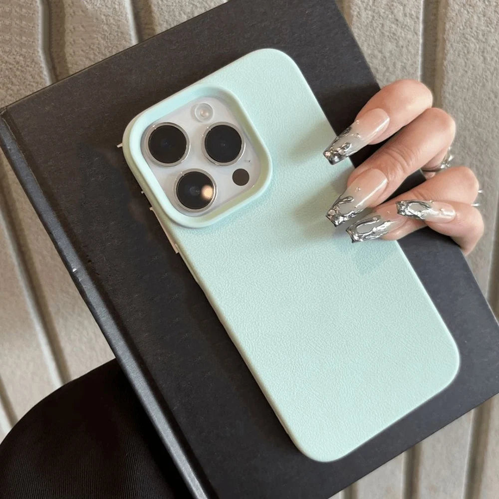 Leather Phone Case For iPhone 17 Pro Max 16 18 Pro Max 13 11 15 14 Plus 12 17 Air 17Promax Shockproof Soft TPU Funda Cover Coque