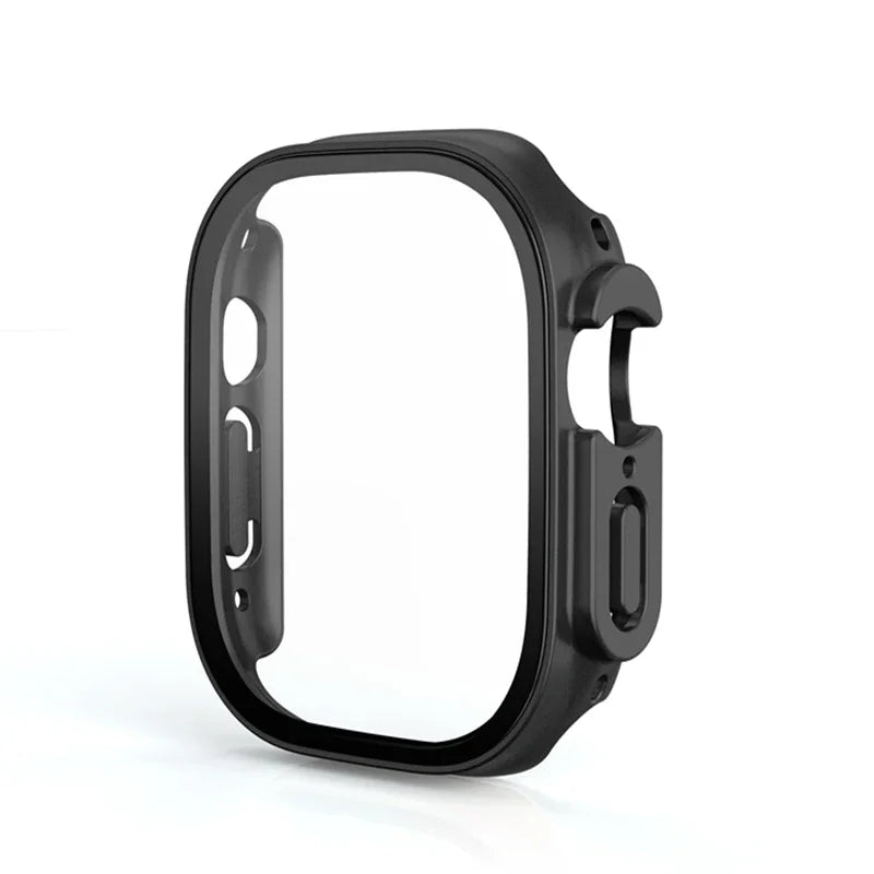 Glass+case For Apple Watch Ultra 49mm PC Bumper+Screen Protector Tempered luxury box Cover for apple watch ultra 2 Accessories